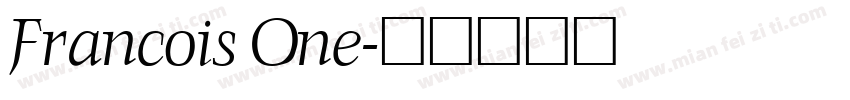 Francois One字体转换